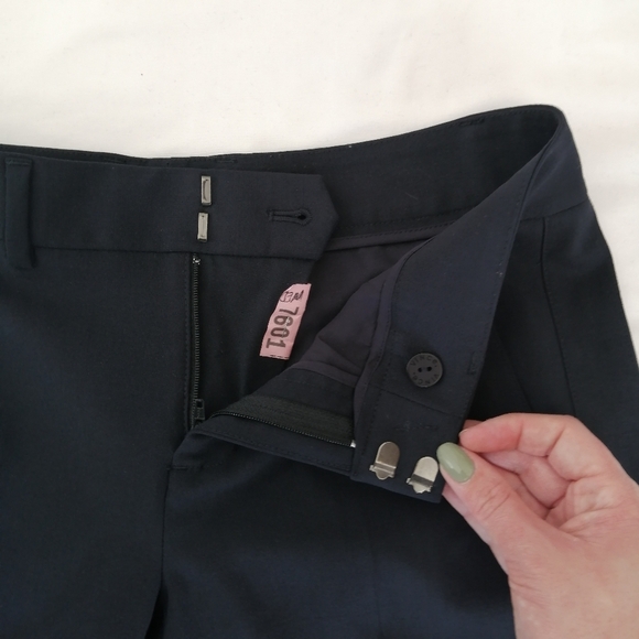 Vince Wool Tuxedo Stripe Slim Navy Trouser Pants 2 - Picture 10 of 16